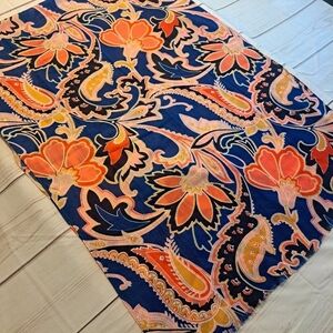 LANDS END FLORAL PAISLEY SCARF